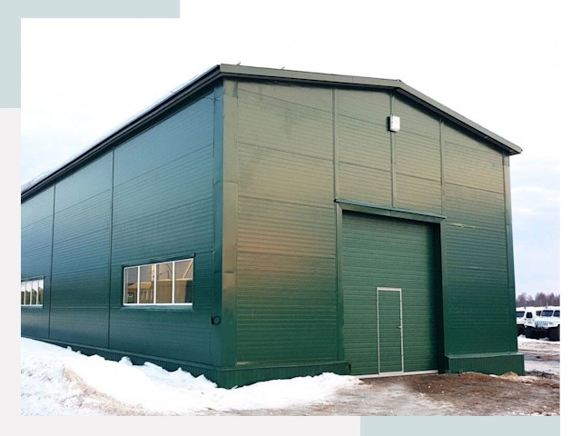 Двускатные ангары в Фрязине