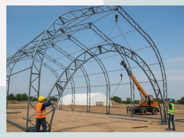 Монтаж ангаров в Фрязине от 623 руб. - Надежно и быстро